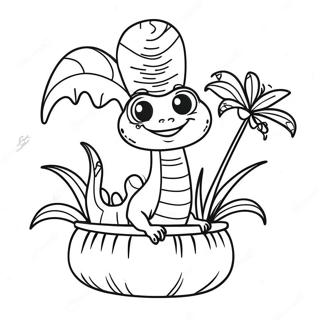 Cute Venus Fly Trap Coloring Page 34883-28068