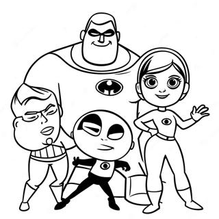 Family Incredibles 2 Coloring Pages