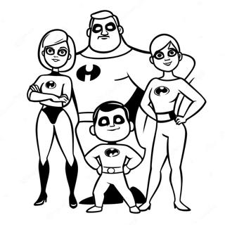 Incredibles 2 Family Coloring Page 34922-28092