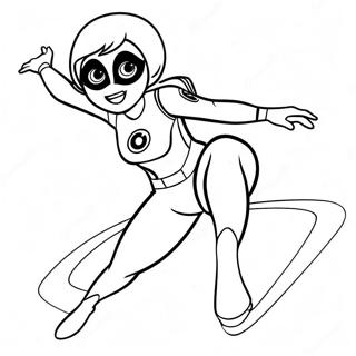 Elastigirl Stretching Coloring Page 34923-28101