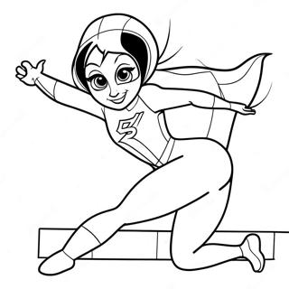 Elastigirl Stretching Coloring Page 34923-28102