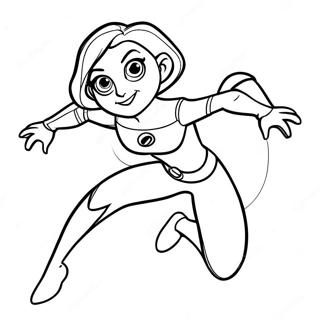 Elastigirl Stretching Coloring Page 34923-28103