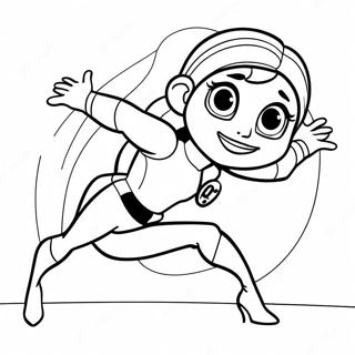 Elastigirl Stretching Coloring Page 34923-28104