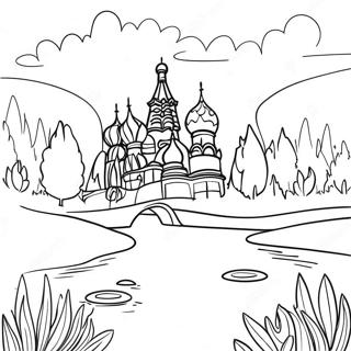 Beautiful Russian Landscape Coloring Page 34933-28105