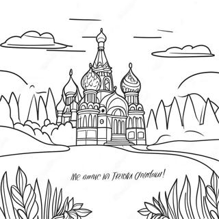 Beautiful Russian Landscape Coloring Page 34933-28106