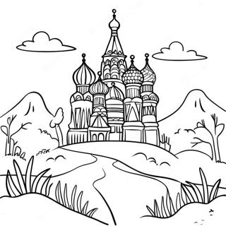 Beautiful Russian Landscape Coloring Page 34933-28108