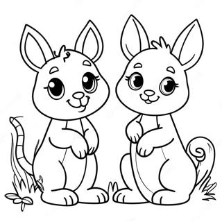 Colorful Duo Abc Animals Coloring Page 34963-28131