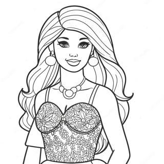 Fashion Barbie Coloring Page 35002-28154