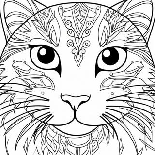 Cat Face Coloring Pages