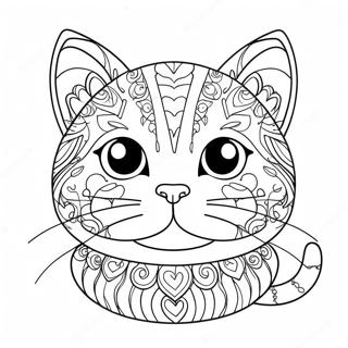 Cat Face Coloring Pages