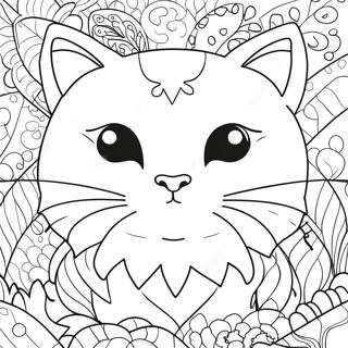 Cute Cat Face Coloring Page 35013-28167