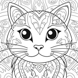 Cute Cat Face Coloring Page 35013-28168