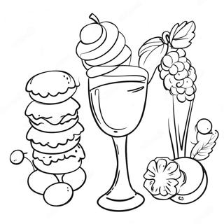 Colorful Tasting Experience Coloring Page 3502-2893