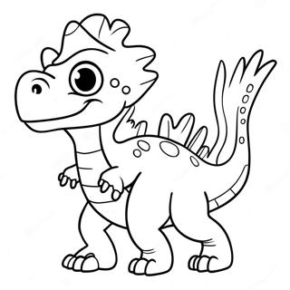 Cute Dilophosaurus Coloring Page 35033-28181