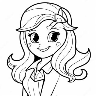 Sunset Shimmer Equestria Girl Coloring Page 35052-28195