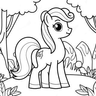 Sunset Shimmer In Magical Forest Coloring Page 35053-28197