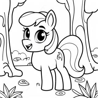 Sunset Shimmer In Magical Forest Coloring Page 35053-28198