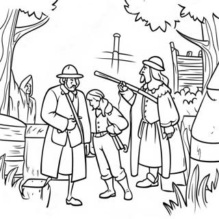 Jamestown Historical Scene Coloring Page 35072-28210