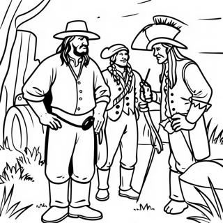 Jamestown Settlers And Native Americans Coloring Page 35073-28213