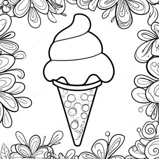 Snow Cone Coloring Pages