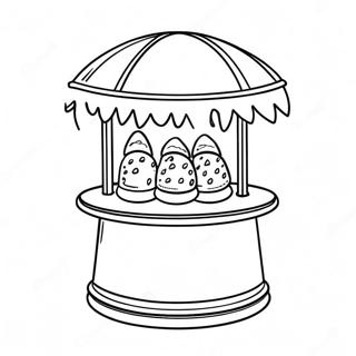 Colorful Snow Cone Stand Coloring Page 35093-28233