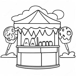 Colorful Snow Cone Stand Coloring Page 35093-28236