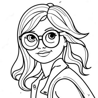 Sassy Girl With Sunglasses Coloring Page 35112-28244