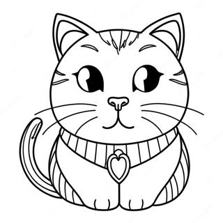 Sassy Cat With Attitude Coloring Page 35113-28245