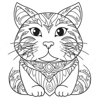 Sassy Cat With Attitude Coloring Page 35113-28248