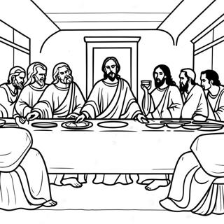 Last Supper Coloring Pages