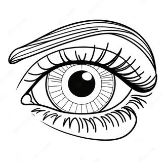 Cartoonish Eye Coloring Page 3512-2901