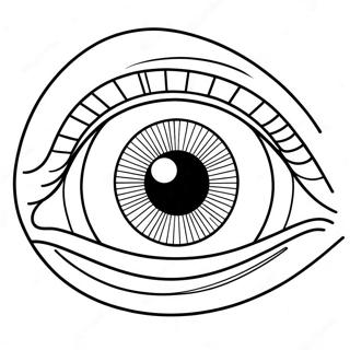 Cartoonish Eye Coloring Page 3512-2902