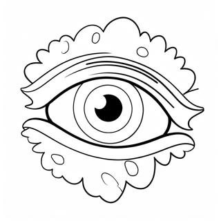 Cartoonish Eye Coloring Page 3512-2903