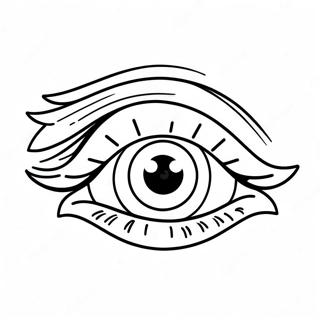 Cartoonish Eye Coloring Page 3512-2904