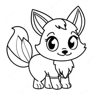 Anime Fox With Magical Powers Coloring Page 35172-28290