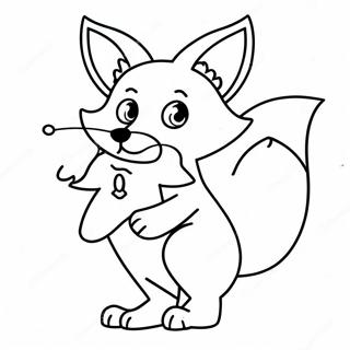 Anime Fox With Magical Powers Coloring Page 35172-28291