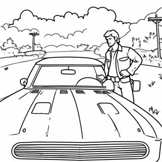 Bo And Luke Duke In The General Lee Coloring Page 35183-28307