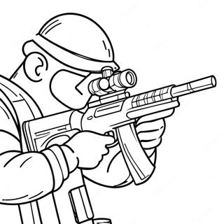 Elite Sniper In Action Coloring Page 35203-28316