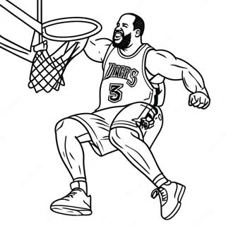 Shaquille O Neal Dunking Coloring Page 35222-28334