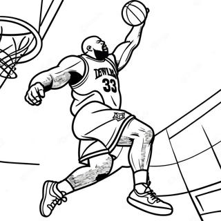 Shaquille O Neal Dunking Coloring Page 35222-28336