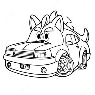 Sonic Car Coloring Pages