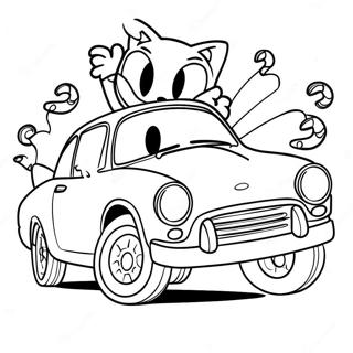 Sonic Car Coloring Page 35242-28346