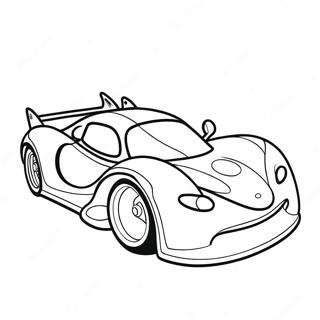 Speedy Sonic Racing Car Coloring Page 35243-28351