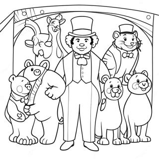 P T Barnum And The Circus Animals Coloring Page 35293-28388