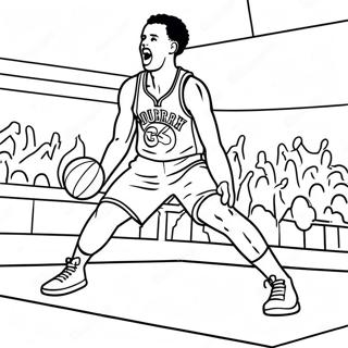 Steph Curry Shooting Three Pointer Coloring Page 352-294