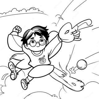 Harry Potter Quidditch Match Coloring Page 35302-28392