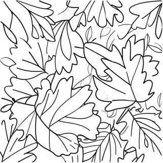 Colorful Autumn Leaves Coloring Page 35323-28413