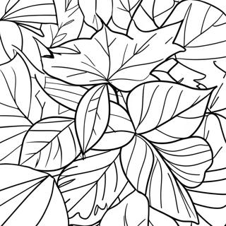 Colorful Autumn Leaves Coloring Page 35323-28414