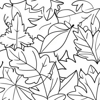 Colorful Autumn Leaves Coloring Page 35323-28415