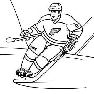 New York Rangers Hockey Player Skating Coloring Page 35333-28421